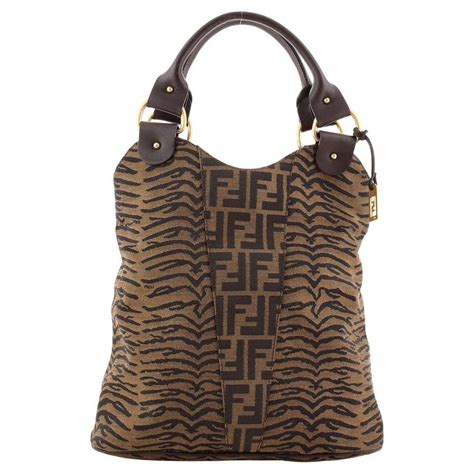 jaquard fabric zuchinno fendi tote|Fendi Zucchino Jacquard Tote .